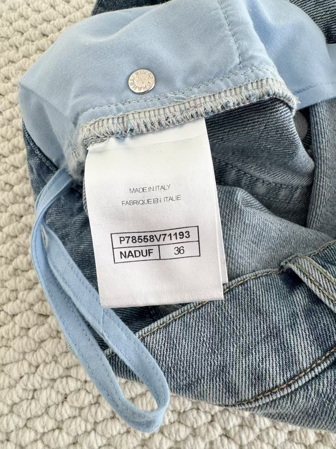 Short en jean brodé Coco, petit parfum, nouveauté été 2025, SML