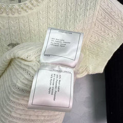2025 New Arrivals Pearl Round Neck Knitted Short Sleeve