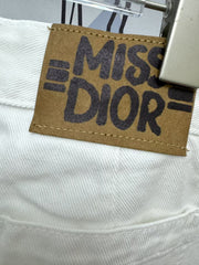 New arrival double front pocket printed letter denim