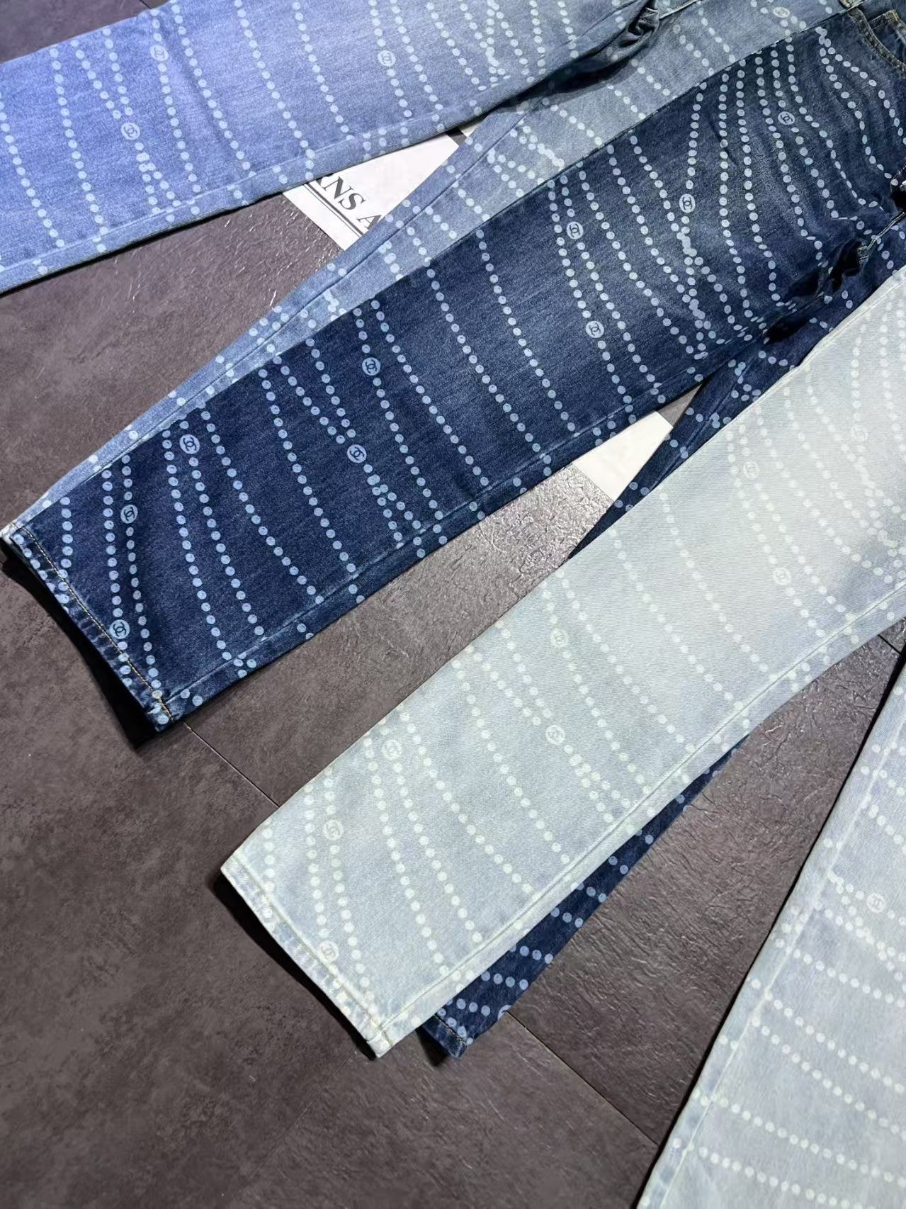 Pantalon droit en denim nacré, nouveauté printemps/été, 25p