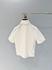 White shirt✨Classic college-style shirt