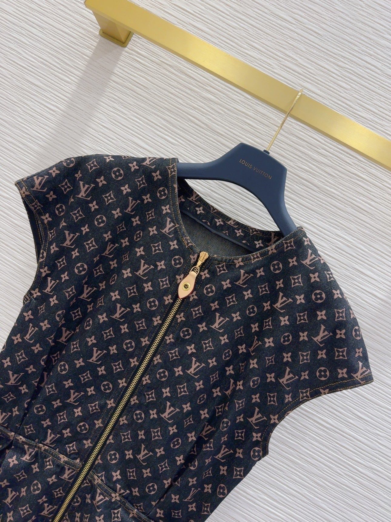 Monogram Denim Dress with Belt