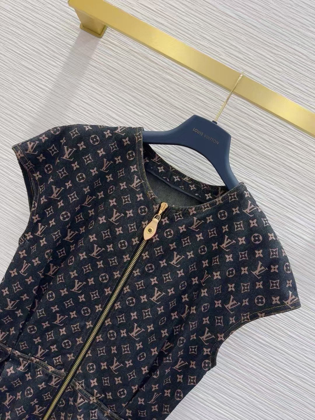 Monogram Denim Dress with Belt