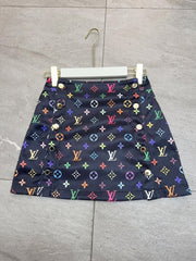 Color-Clash Monogram Co-ord Sets with Chain Accents
