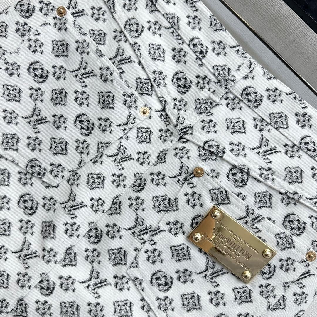 Monogram-Print A-Line Mini Skirt