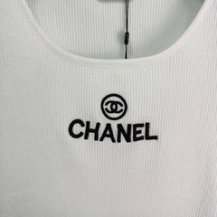 Ribbed Logo Tees with Side Drawstrings
