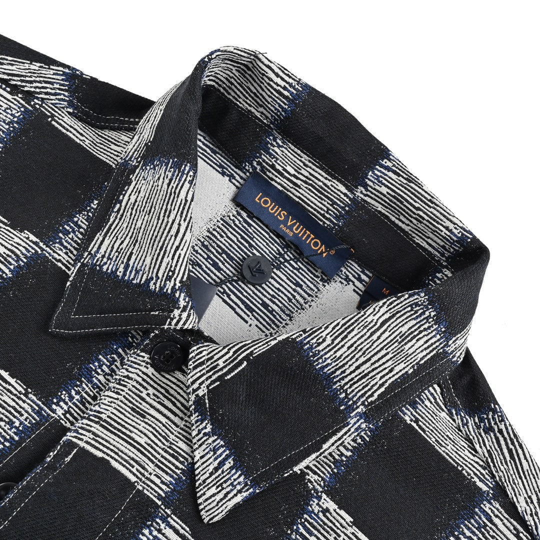 Hemdjacke mit Schachbrettmuster