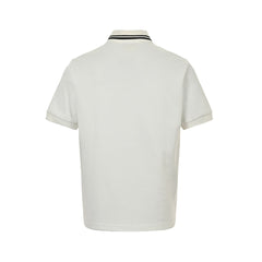 Striped printed lettering Polo short sleeve
