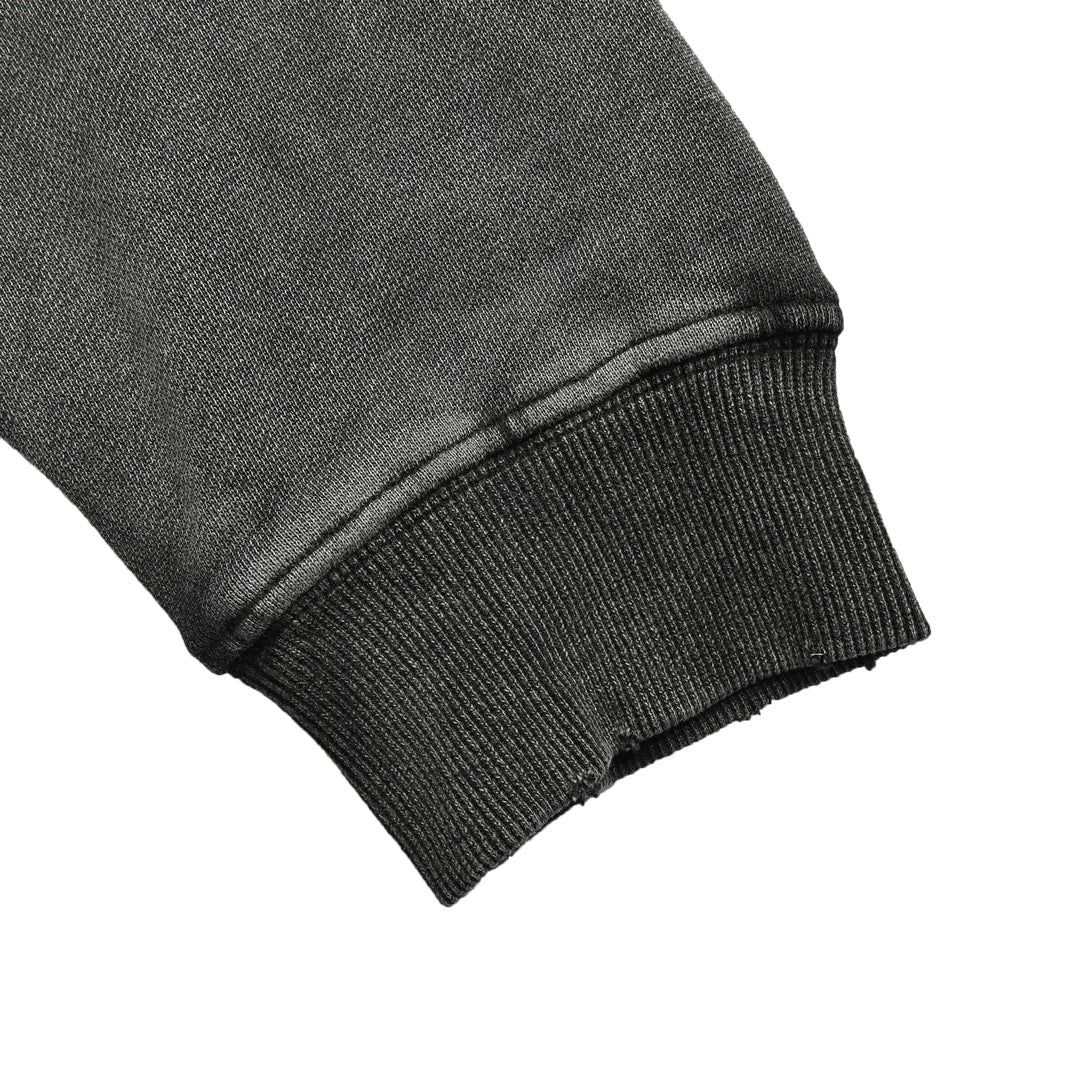 Sweat-shirt ras du cou délavé avec logo brodé