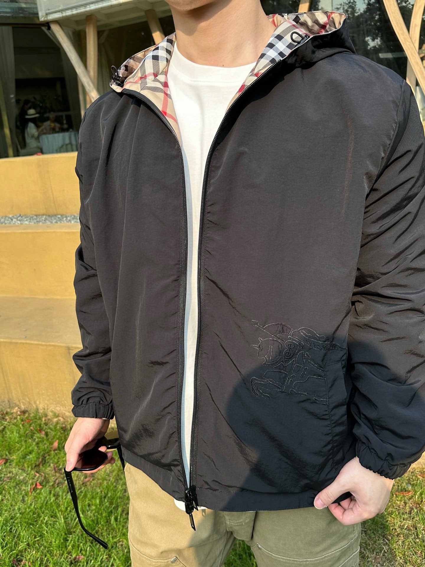 Karierte Wendejacke „War Horse“