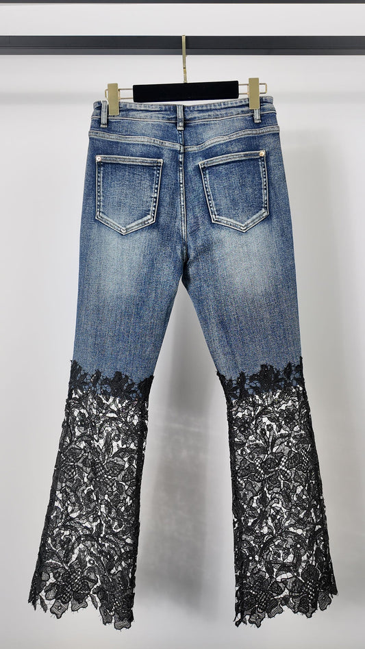 Vintage lace jeans
