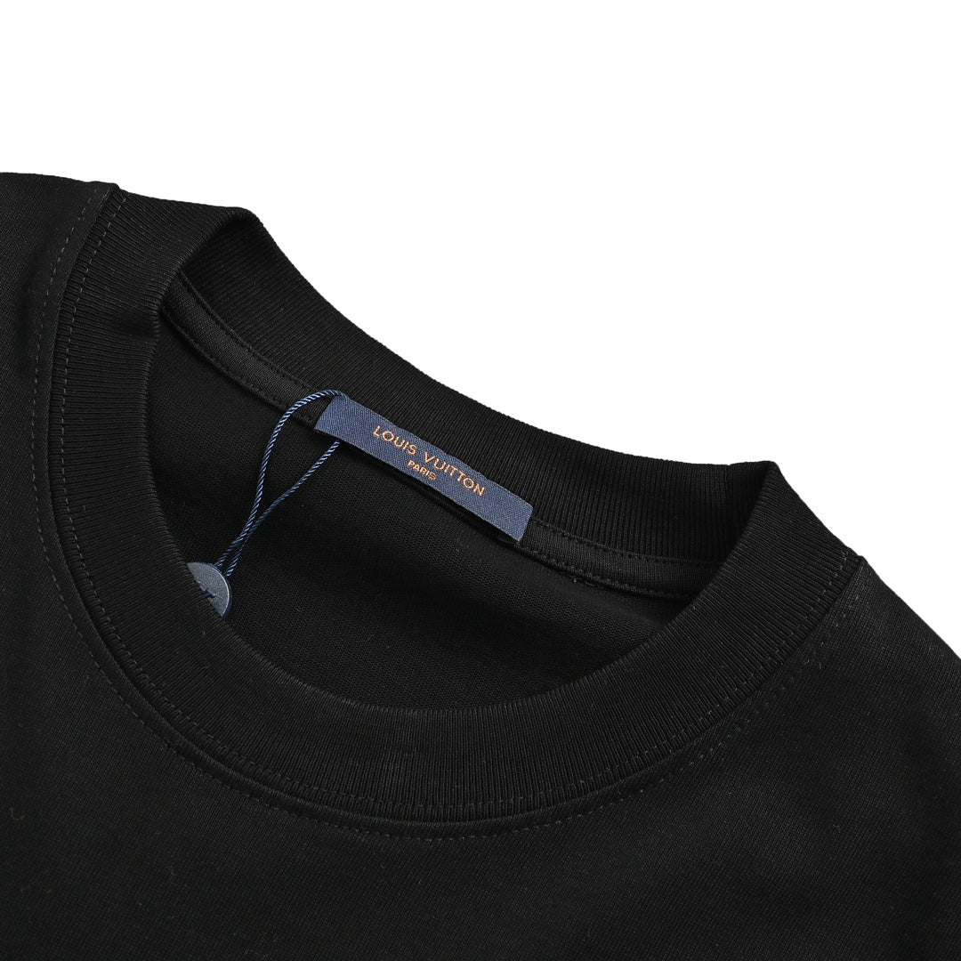 Kurze Ärmel mit handbemaltem, gefälschtem Sonnenblumendruck 