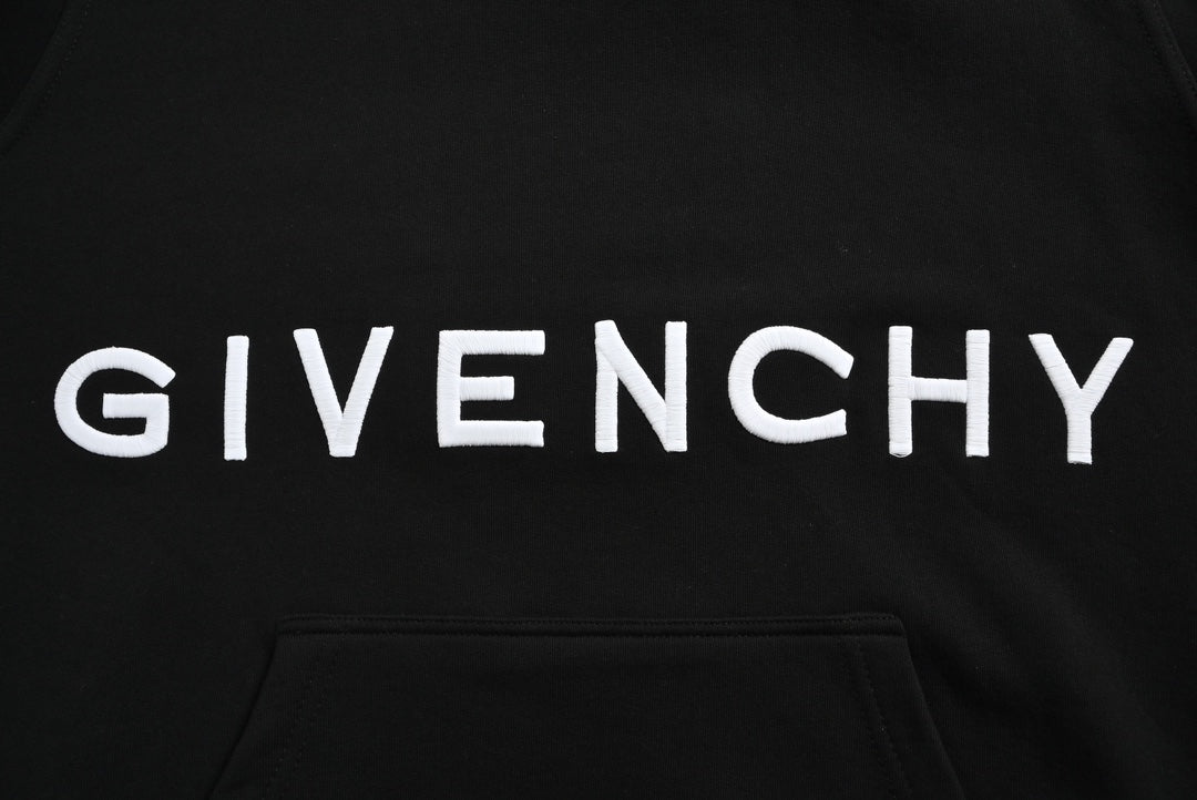 Sweat à capuche avec grand logo brodé