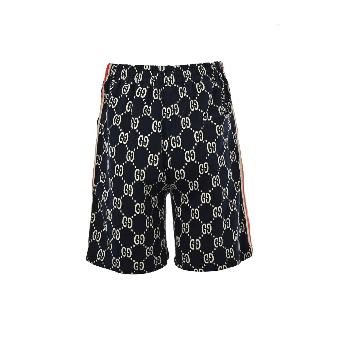 Short jacquard classique à imprimé intégral