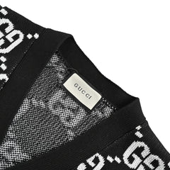 Cardigan pull jacquard Double G sur toute la surface