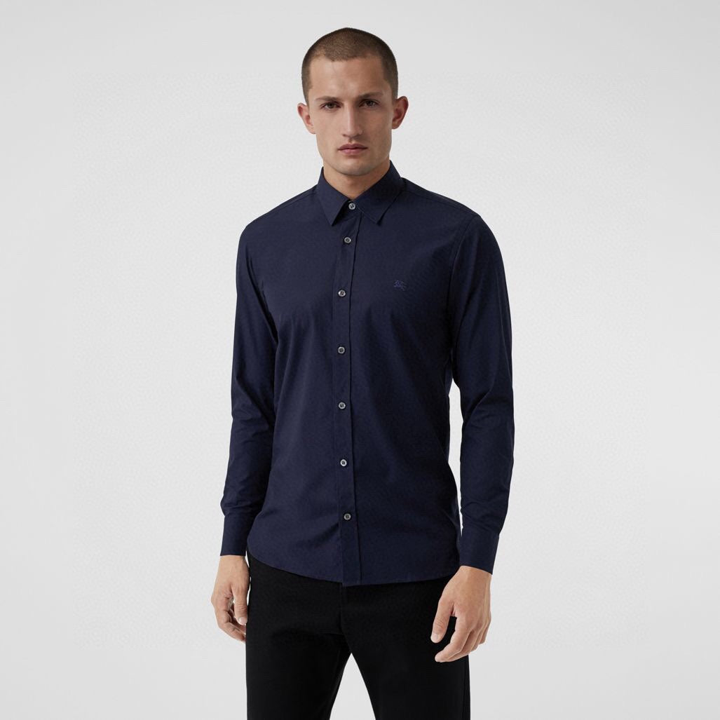 Chemise brodée avec logo de cheval de guerre classique