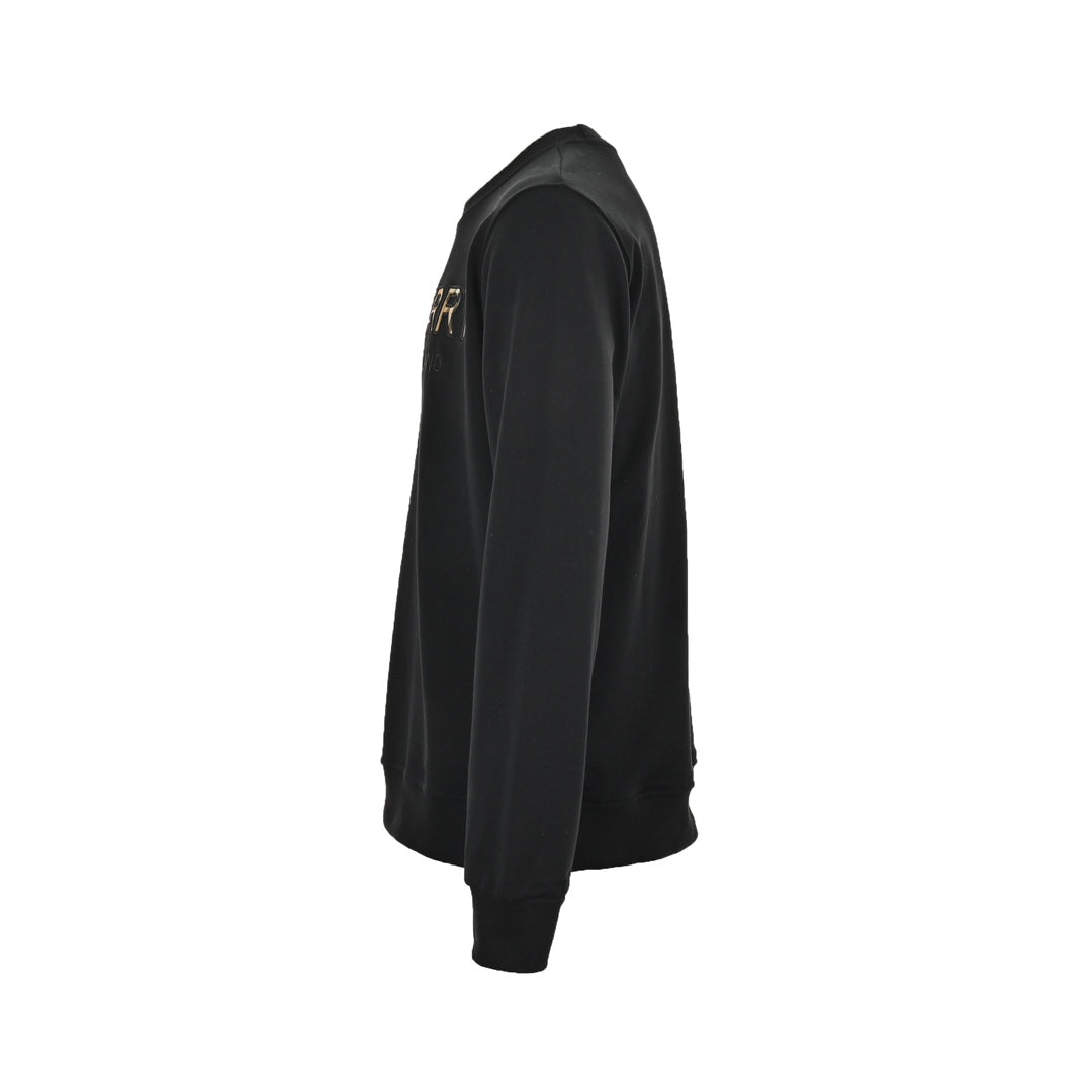 Sweat-shirt ras du cou à carreaux et lettres sur la poitrine