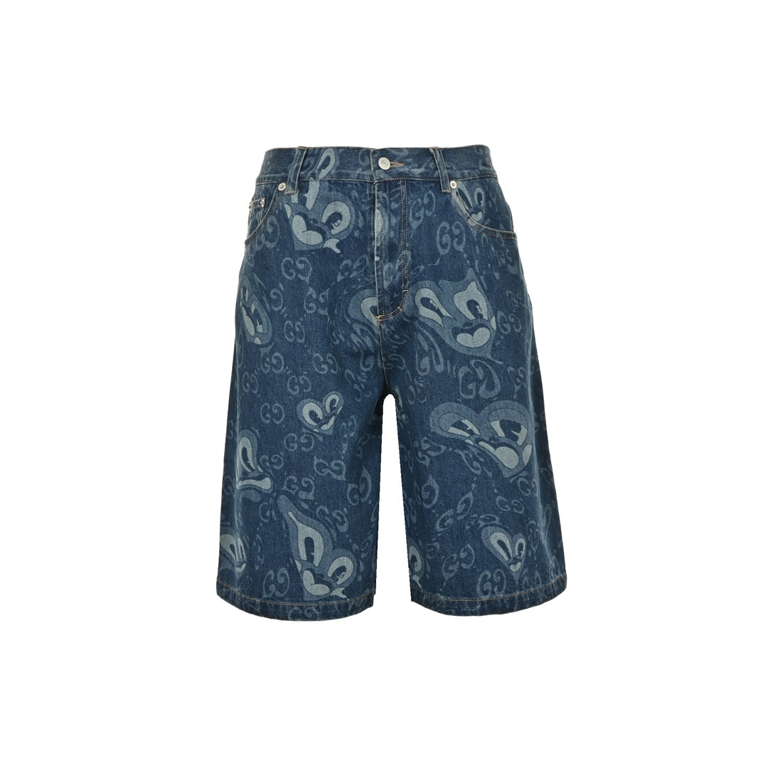 flüssiger herzförmiger Jeansanzug 