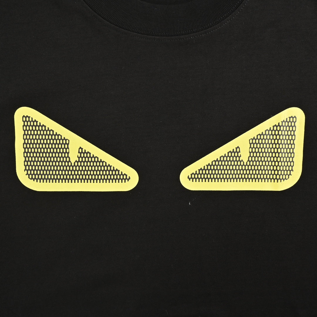 Kurze Ärmel mit kleinem Monsteraugen-Print 