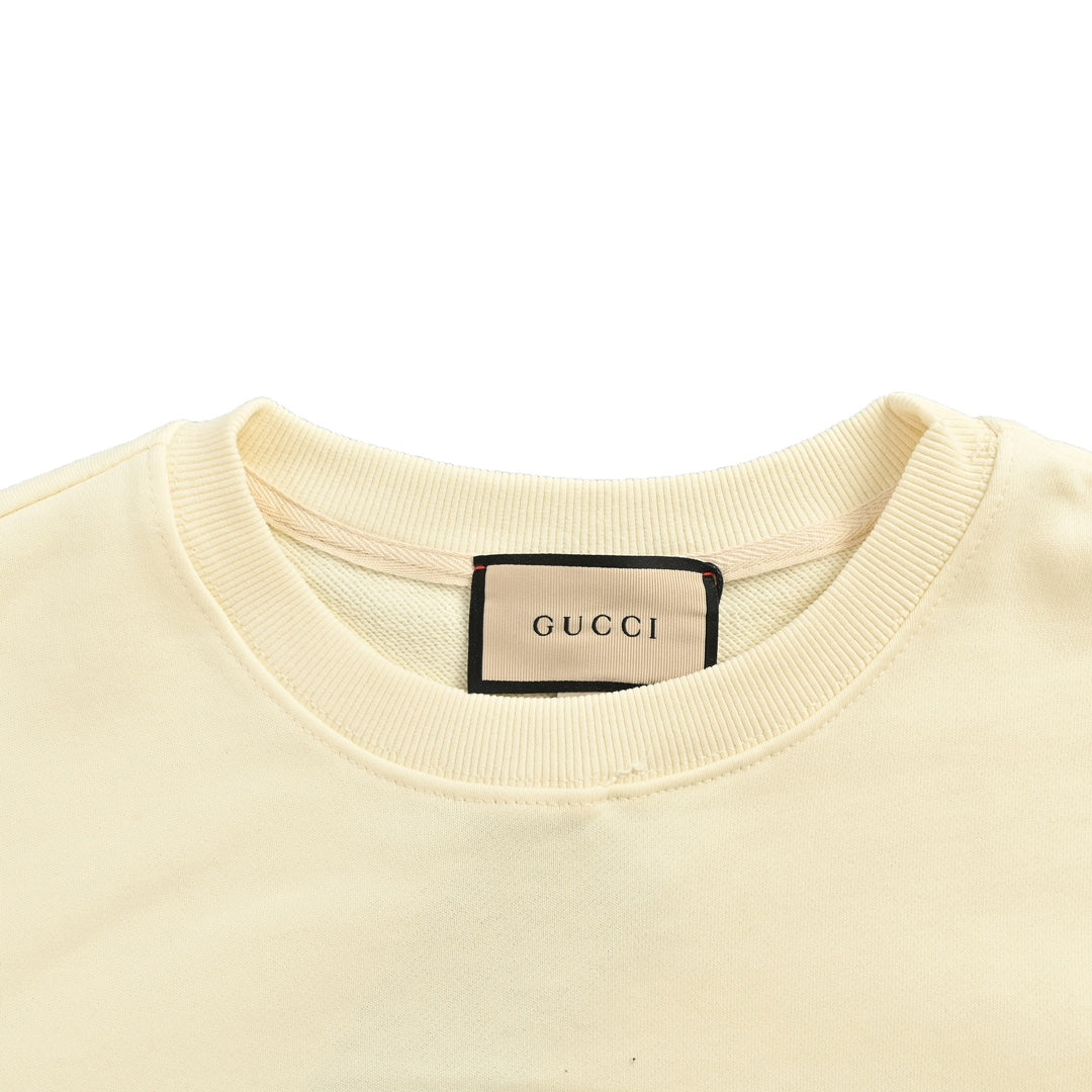 Sweatshirt mit Rundhalsausschnitt und Kettenstickerei im Retro-Stil