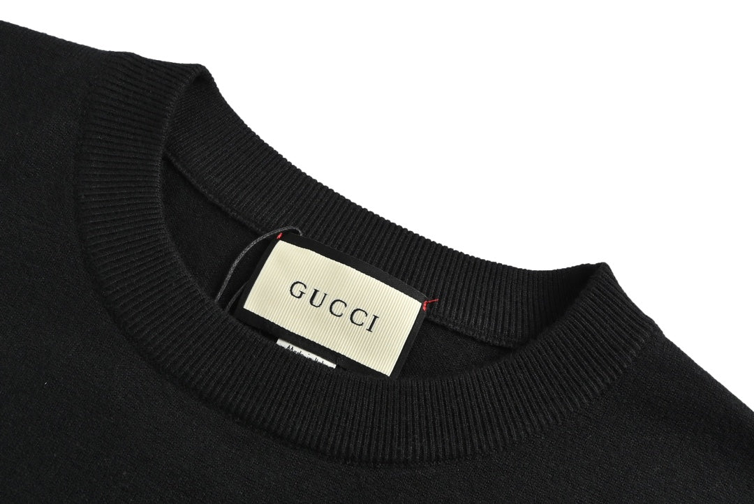 Pull tricoté avec petit logo brodé Double G