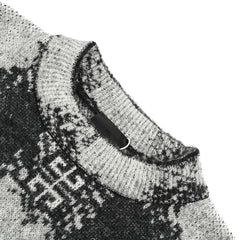 pull en mohair à carreaux