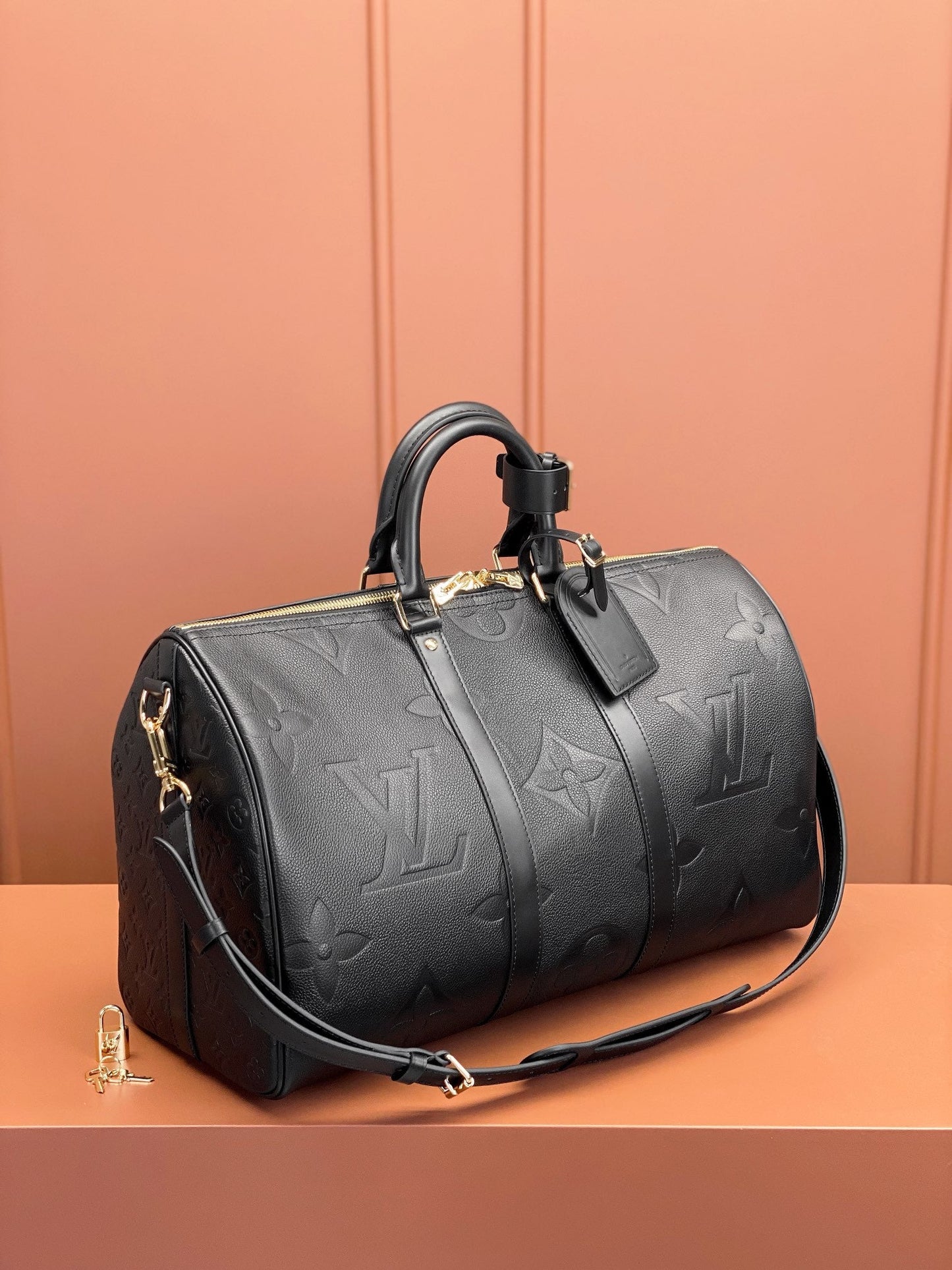 Keepall Bandoulière 45 Monogram Empreinte Leder