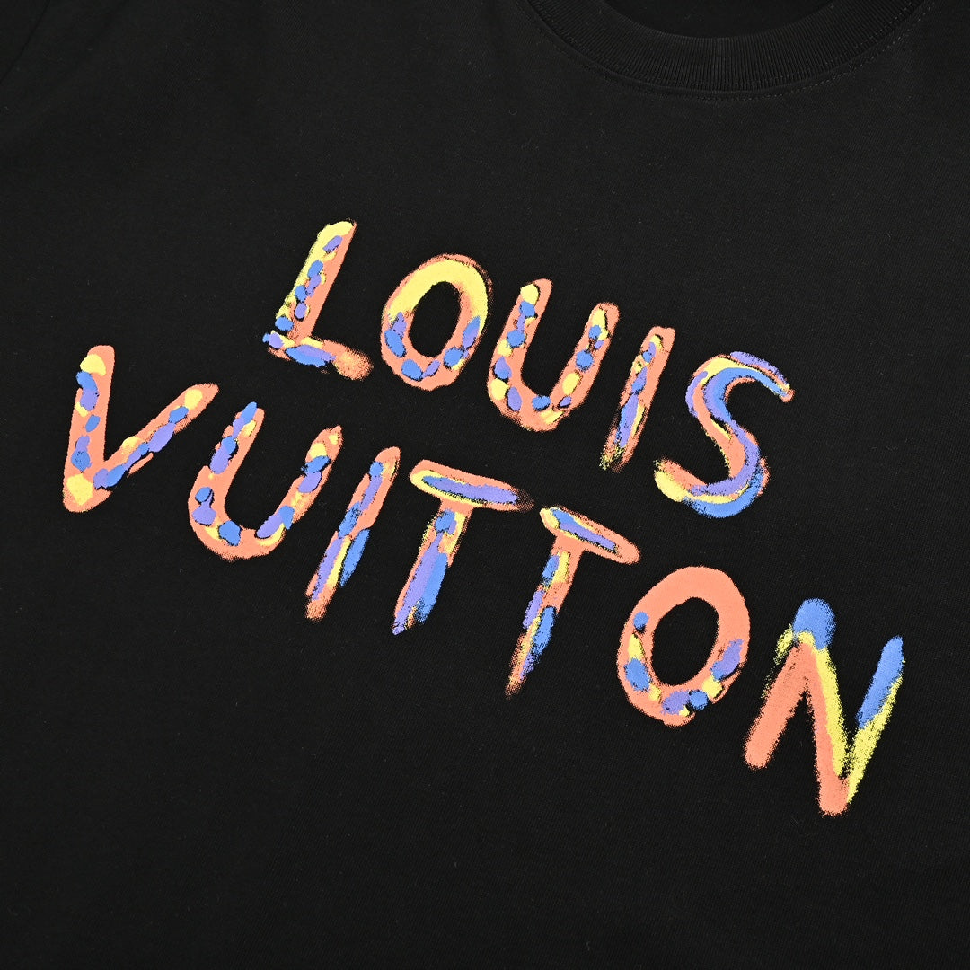 Kurze Ärmel mit handbemaltem, gefälschtem Sonnenblumendruck 