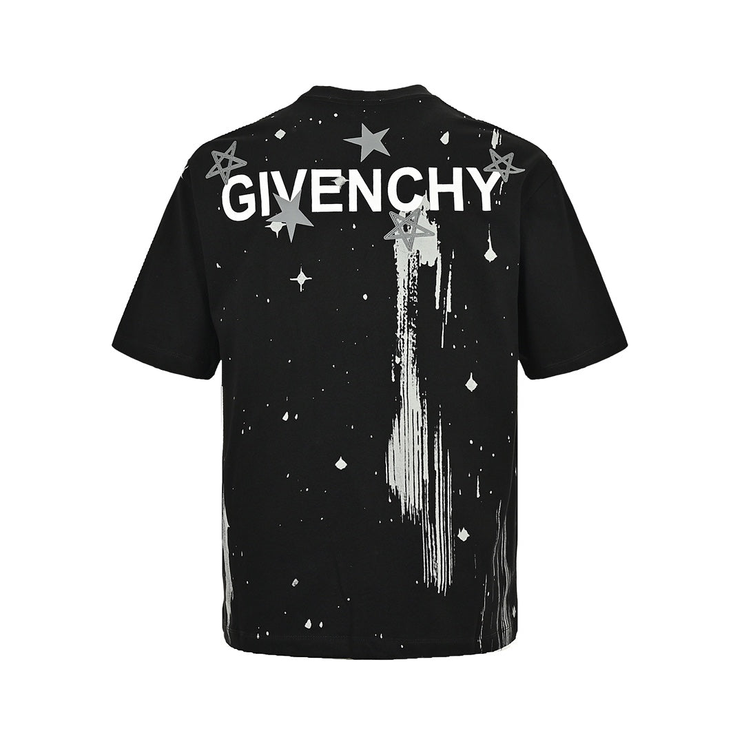 Kurze Ärmel mit Stern- und Buchstabendruck 