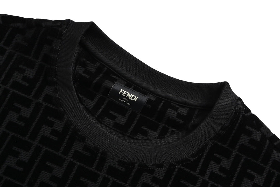 Sweat-shirt ras du cou floqué Double F