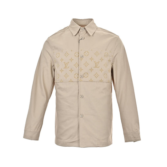 Veste chemise patchwork presbyte floquée