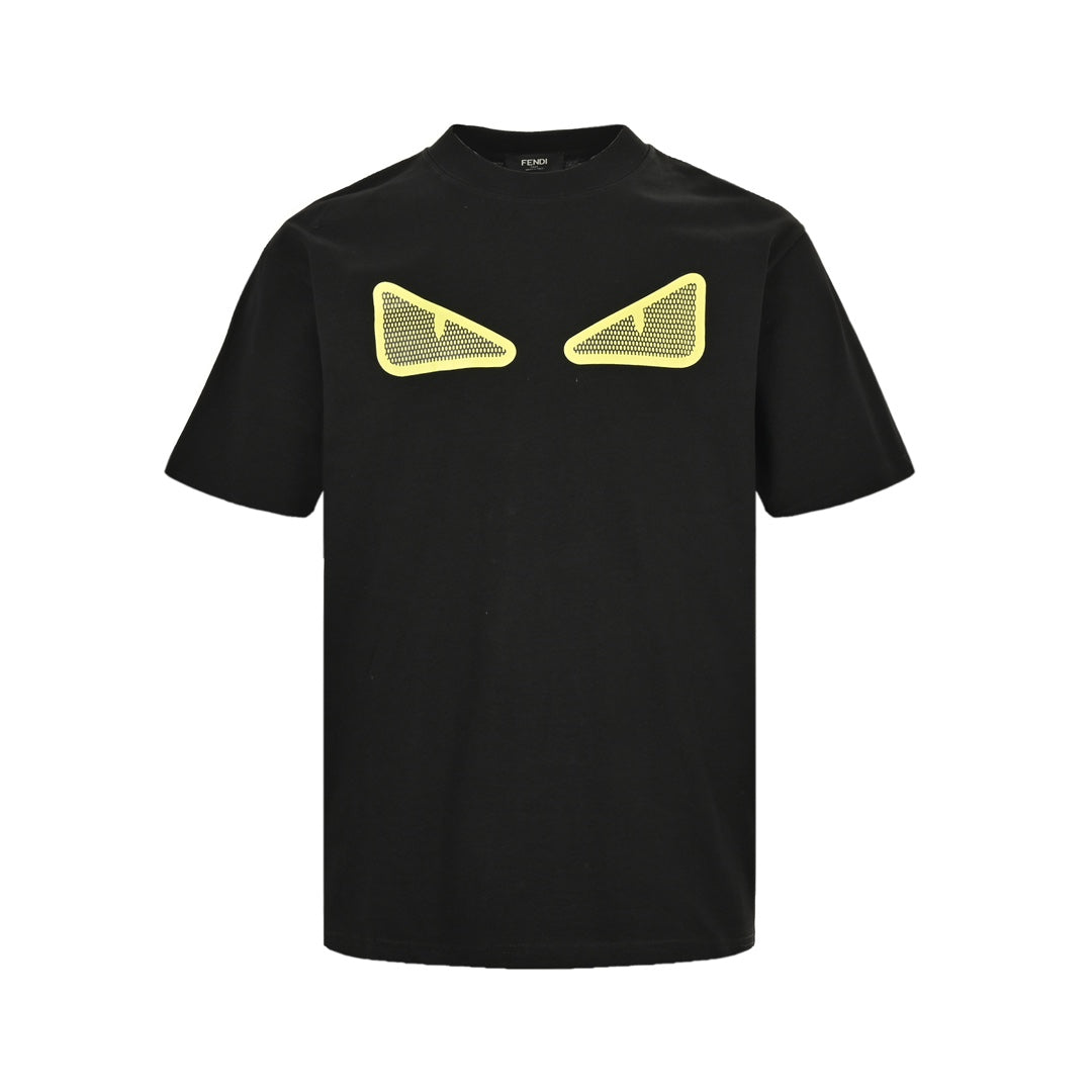 Kurze Ärmel mit kleinem Monsteraugen-Print 