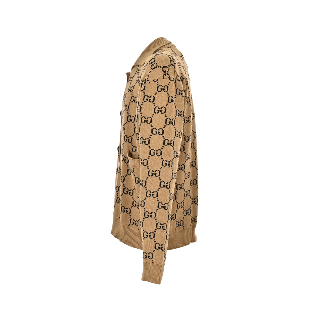 Cardigan pull jacquard Double G