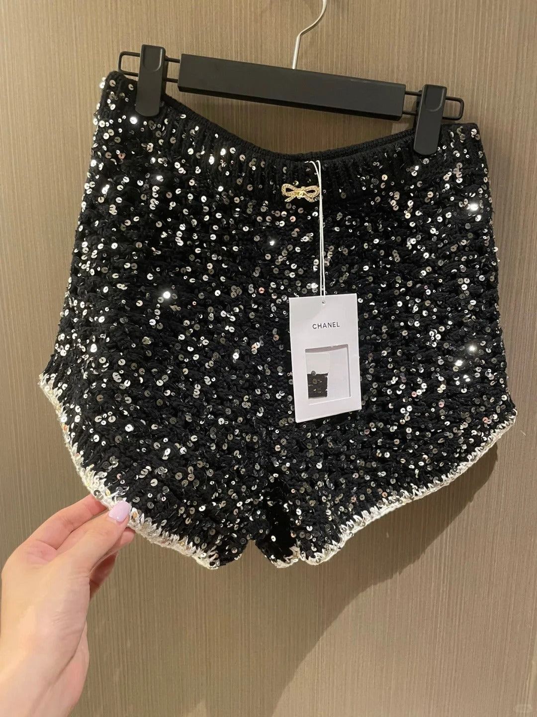 glitzernde Pailletten-Shorts