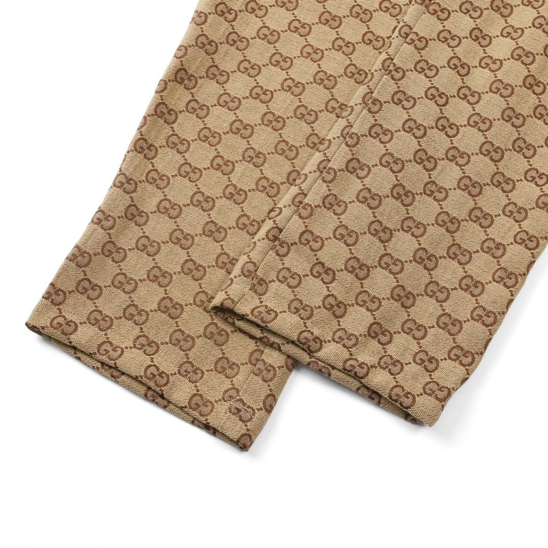 Pantalon décontracté en toile brodée de tigre