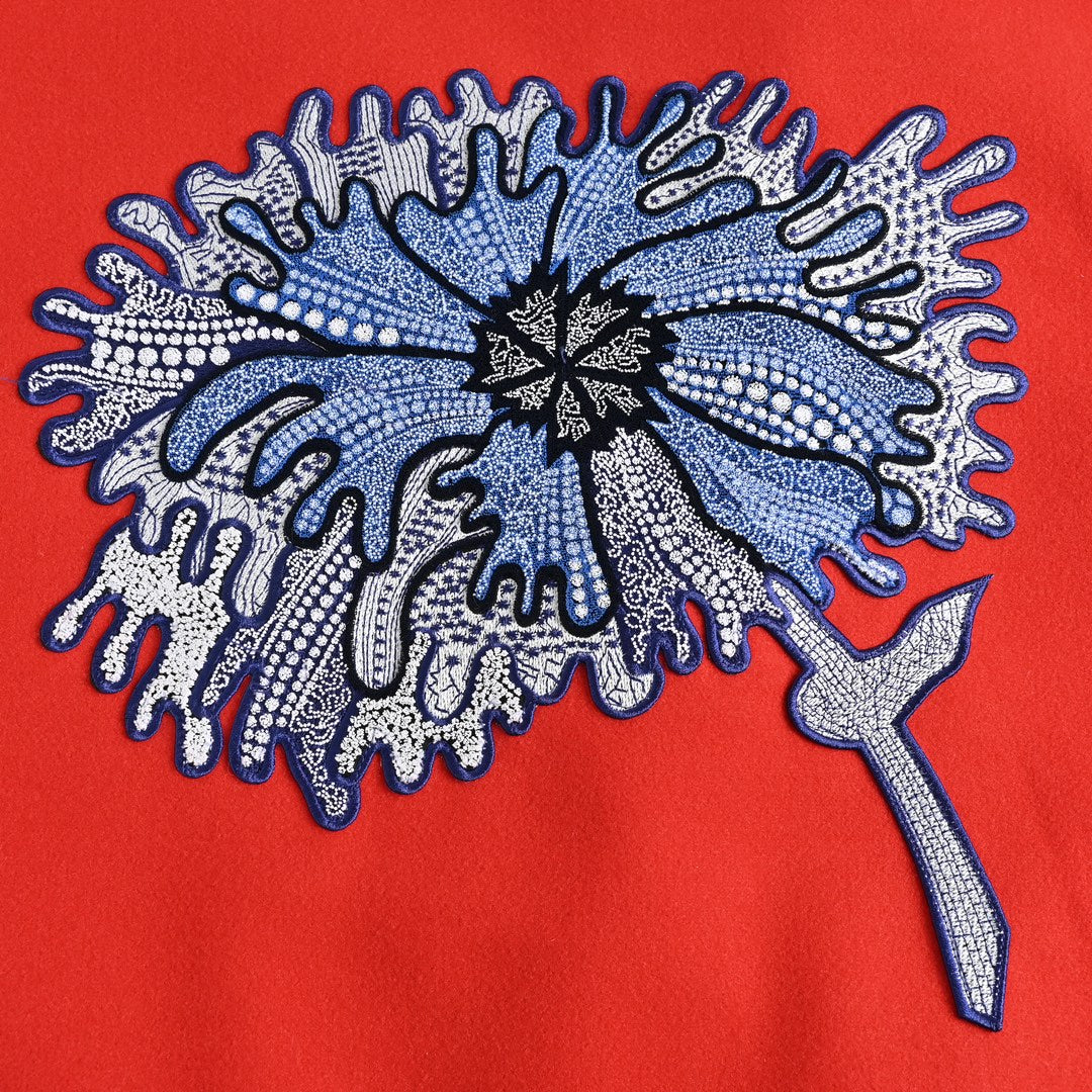 Maillot de baseball floral brodé au dos