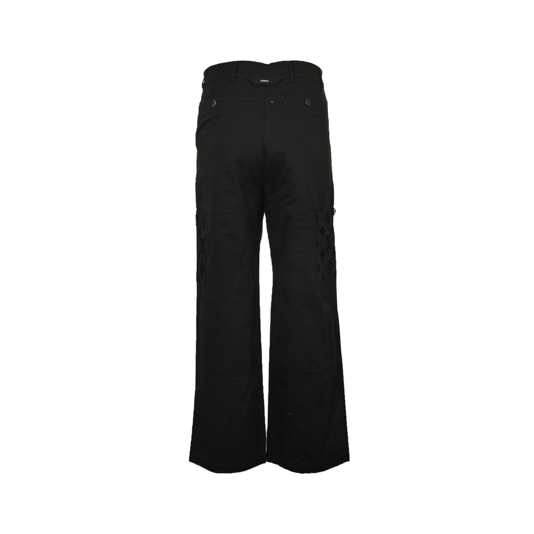 Jean patchwork floqué à fleurs anciennes 24Fw