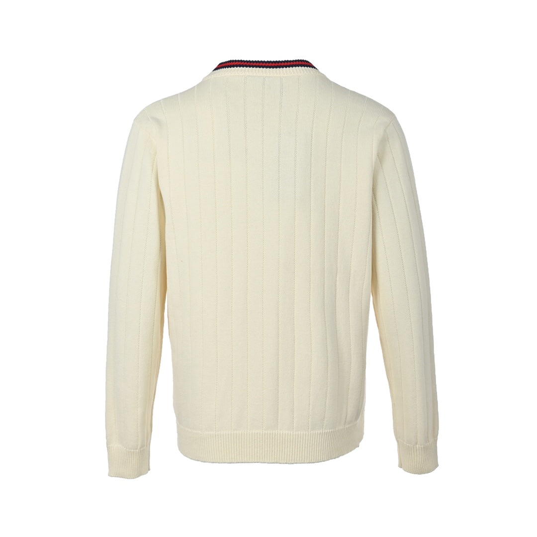 Pull cardigan creux en tricot Double G