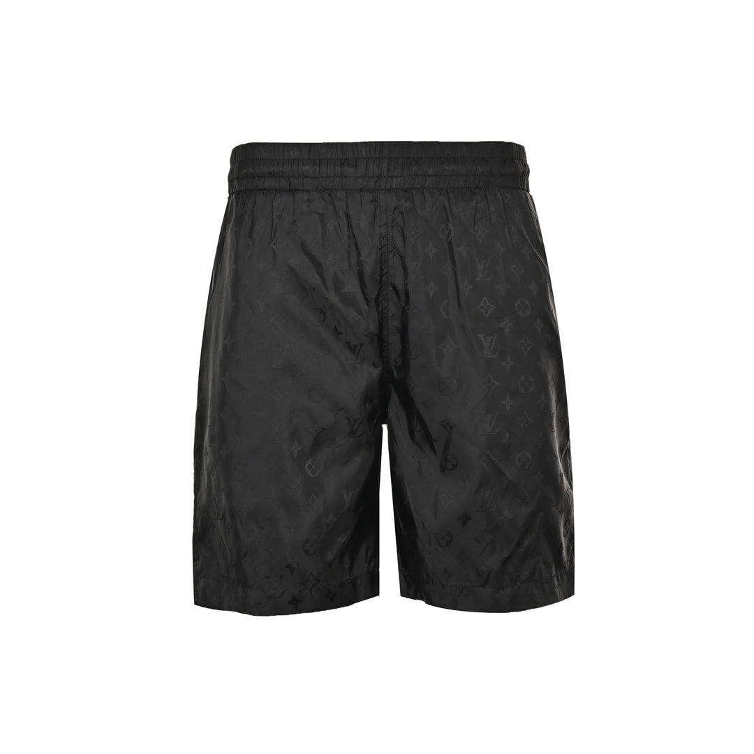 Short de plage presbyte classique à imprimé intégral et motif foncé