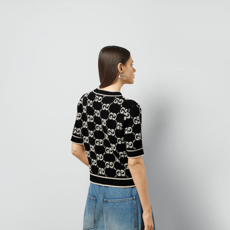 haut en velours jacquard