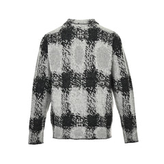 pull en mohair à carreaux