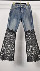 Vintage lace jeans