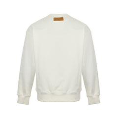 Embossed presbyopic round neck sweatshirt