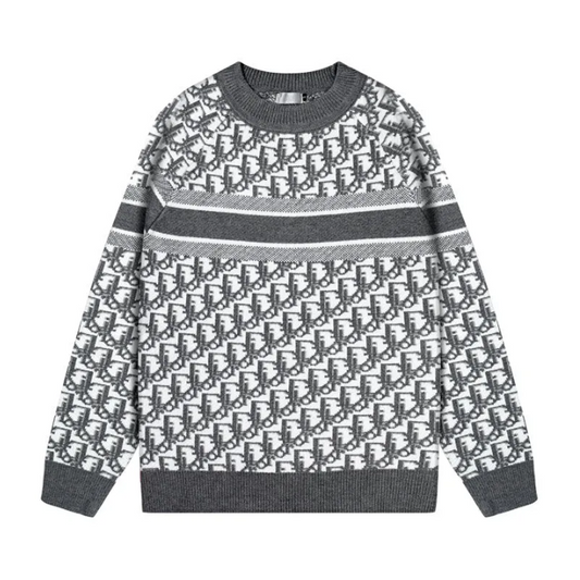 Pull monogrammé sur tout le corps