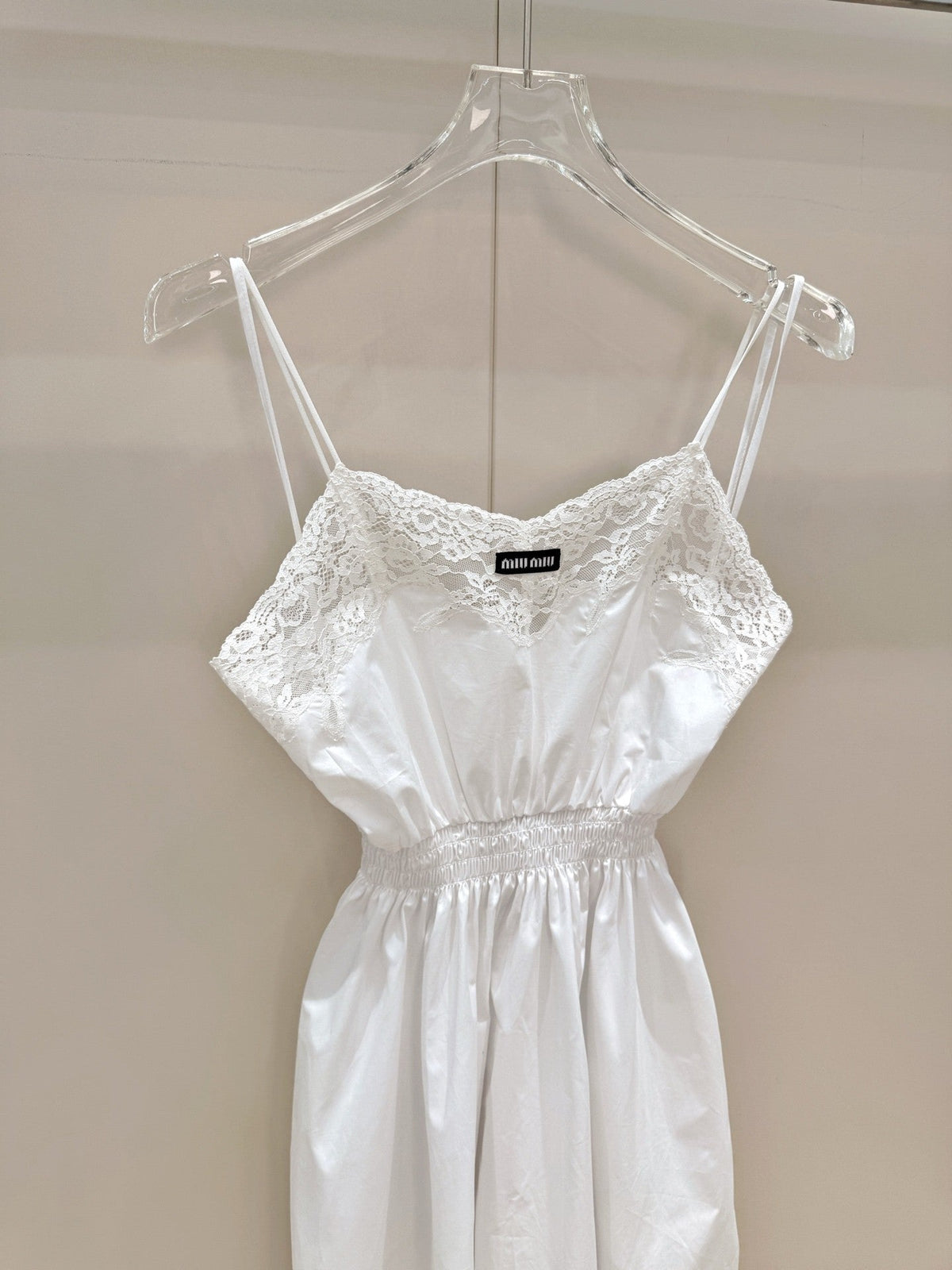 Lace-Trimmed Satin Slip Dress