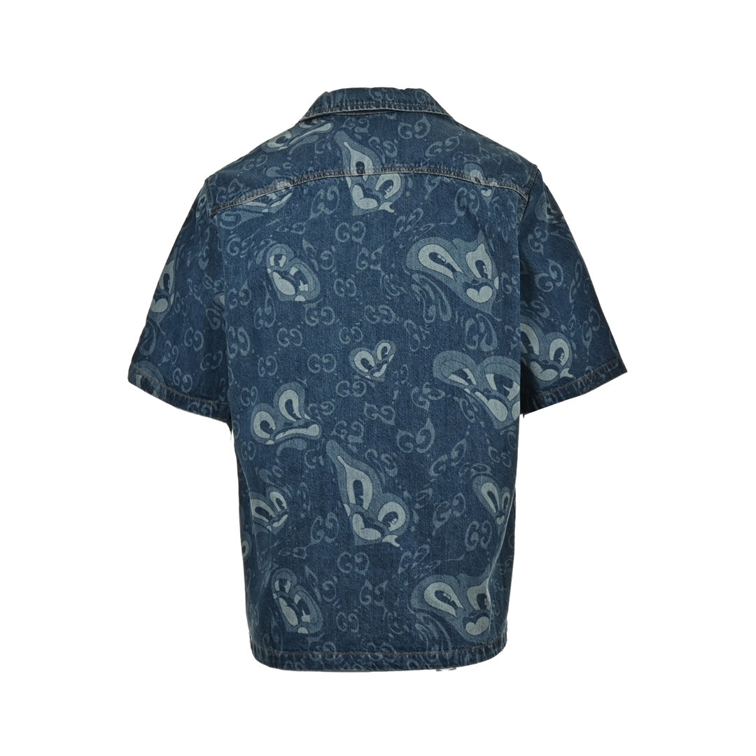 flüssiger herzförmiger Jeansanzug 