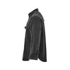 veste en jean à poche gaufrée