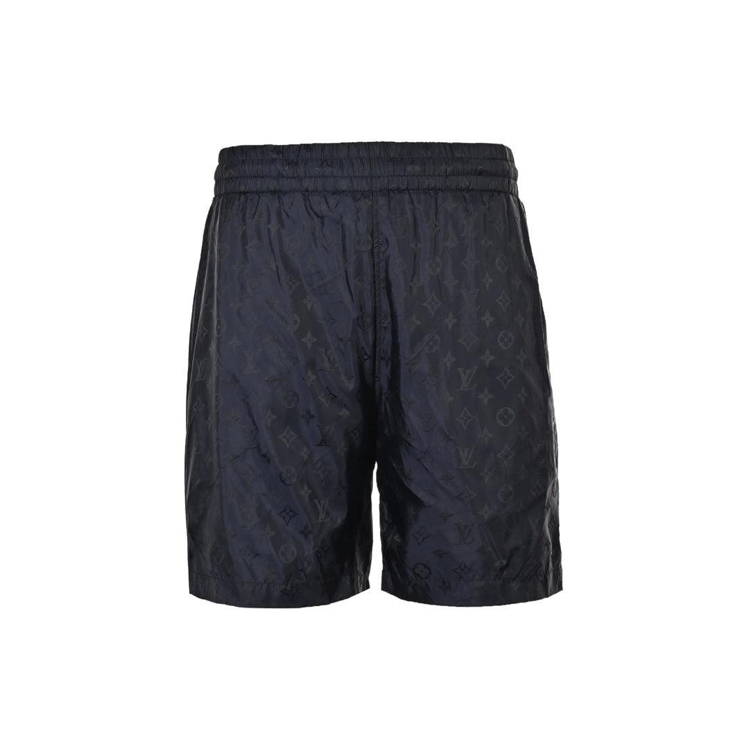Short de plage presbyte classique à imprimé intégral et motif foncé