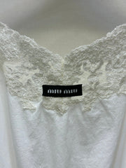 Lace-Trimmed Satin Slip Dress