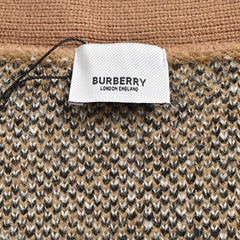 Jupe cardigan à carreaux rayée en mohair
